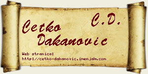 Ćetko Dakanović vizit kartica